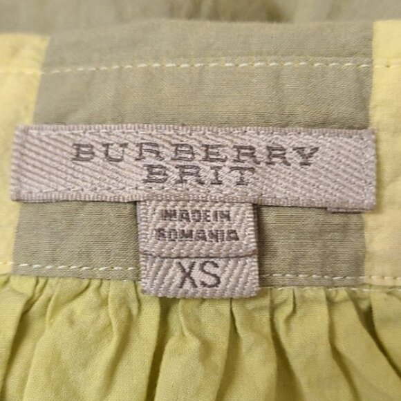 BURBERRY BRIT EXPLODED NOVA CHECK POPOVER SHIRT TUNIC TOP PLAID COTTON sz XS - Picture 8 of 10